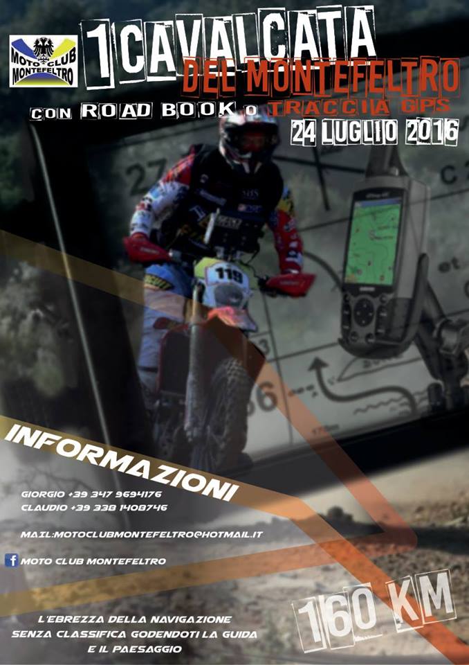 Motocavalcata con road book o traccia Gps